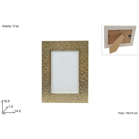 CORNICE PER FOTO 1015CM ORO FANTASIA QUADRETTI IN DISPLAY